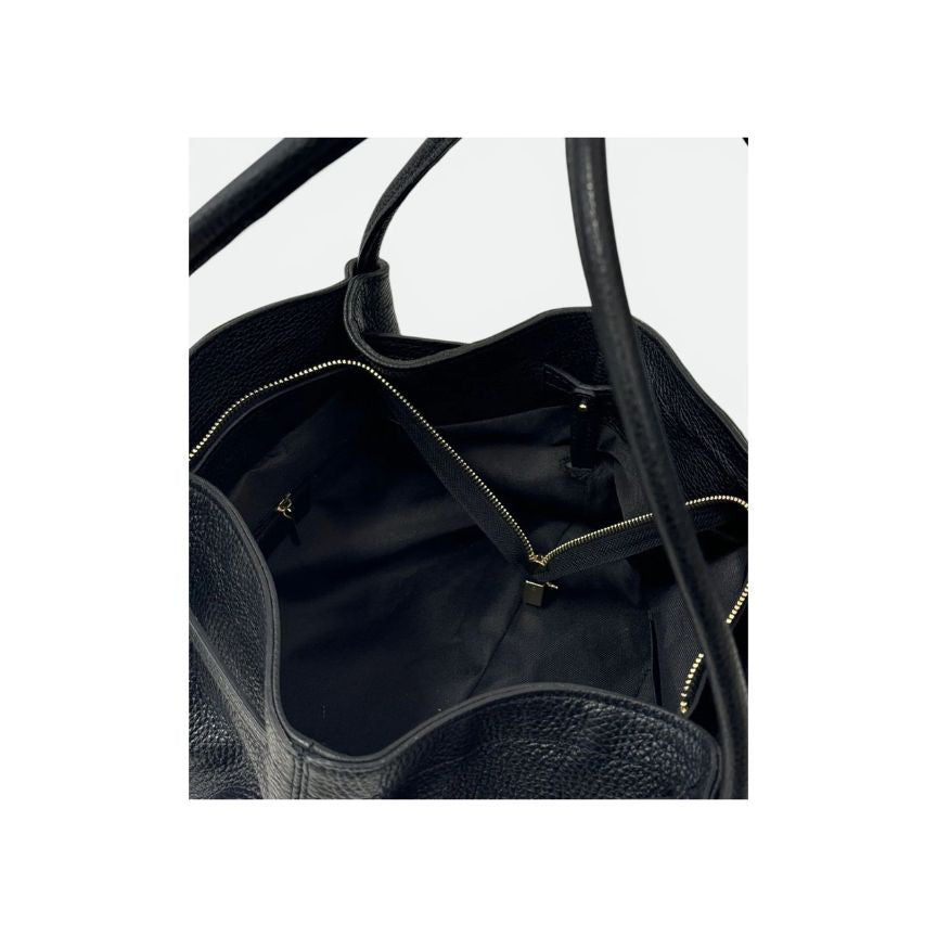 "Melania" - Damen Leder Henkeltasche - Elegante Handtasche mit langen Henkeln
