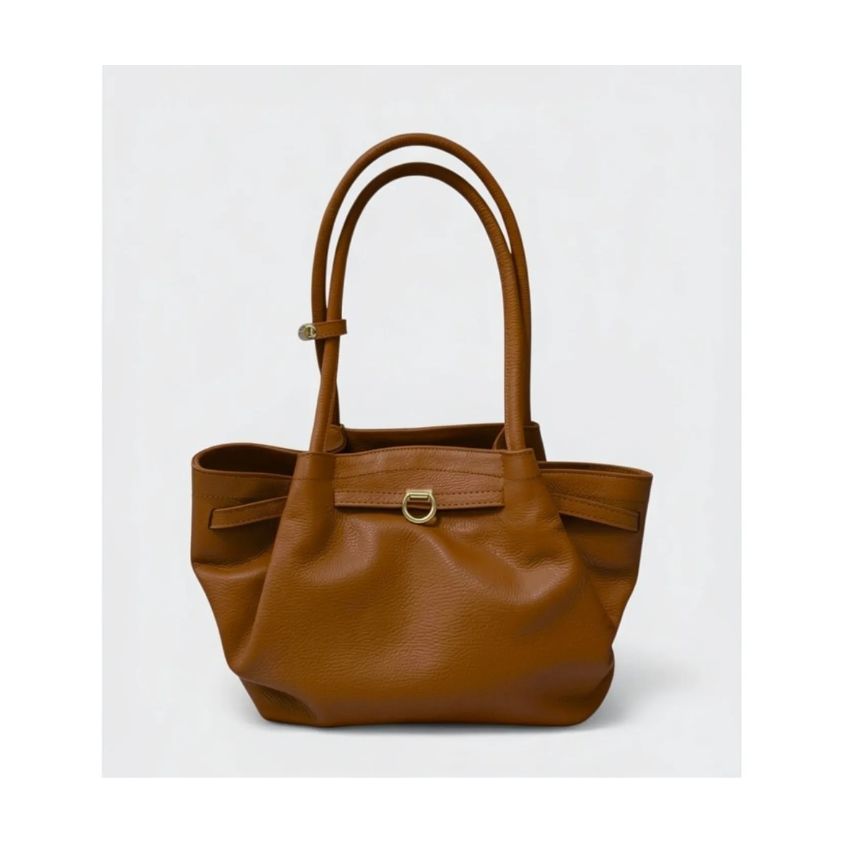 "Melania" - Damen Leder Henkeltasche - Elegante Handtasche mit langen Henkeln