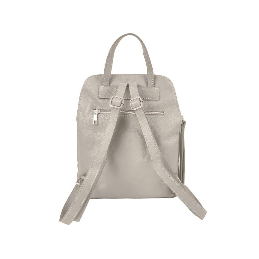 Leder Rucksack Damen Beige - Italienisches Design