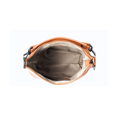 Italienische Leder Umhängetasche Damen "Nora" - praktischer Shopper-Tasche