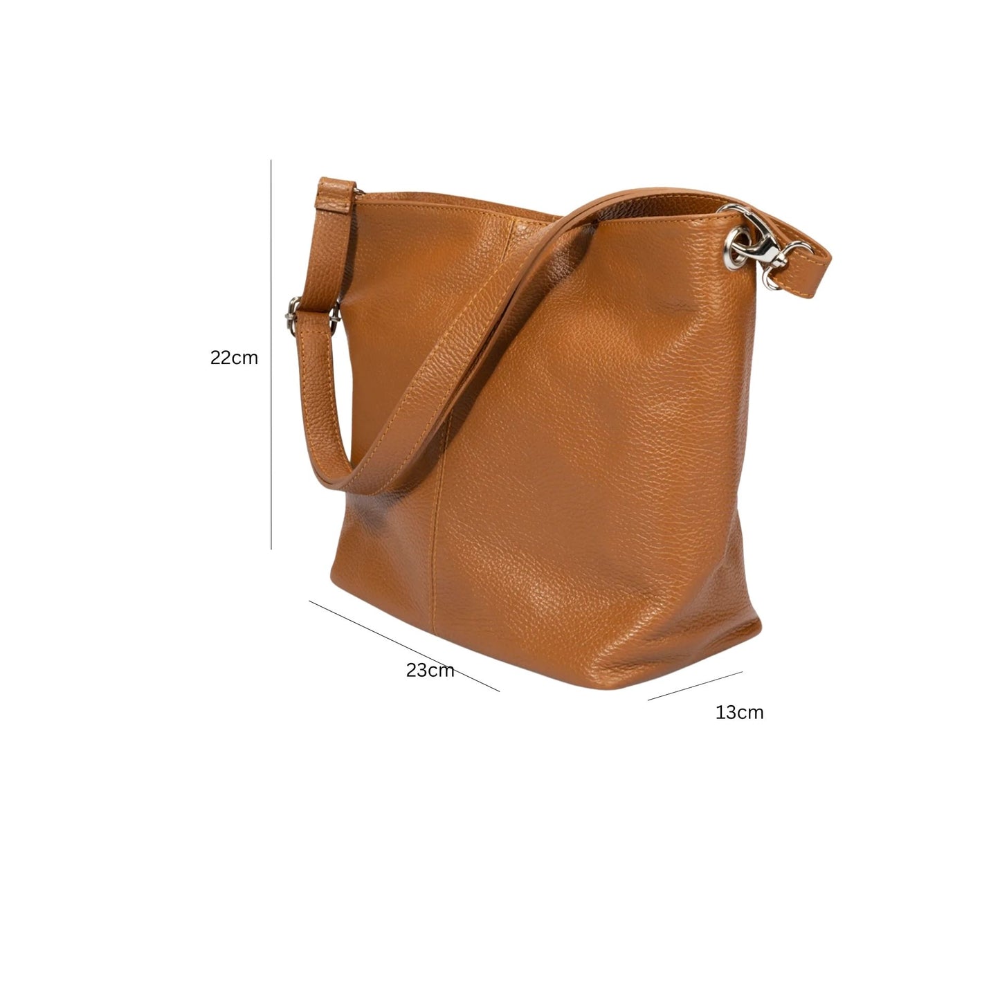 Damen Leder Einkaufstasche aus Italien - Mittelgroß, Echtleder, Shopper