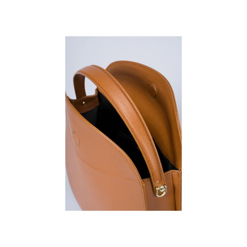 Lederhandtasche mit kurzem Henkel - Edles, schlichtes, modernes Design & Fashion-Forward