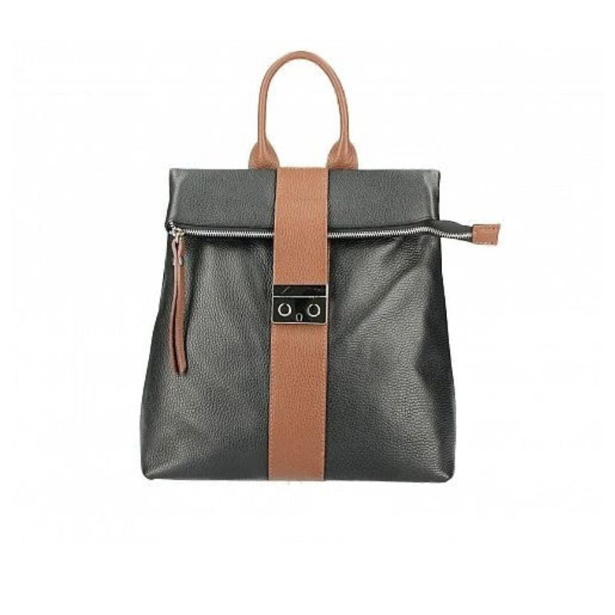 Lederrucksack - Erweiterbar & Modern mit Einzelfach, Seitentasche & Innentaschen