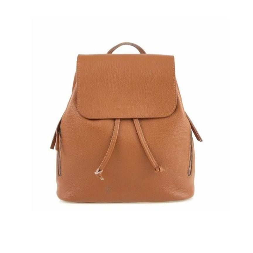 Lederrucksack - Schlicht & Praktisch mit Einzelfach, Innentaschen & Henkel