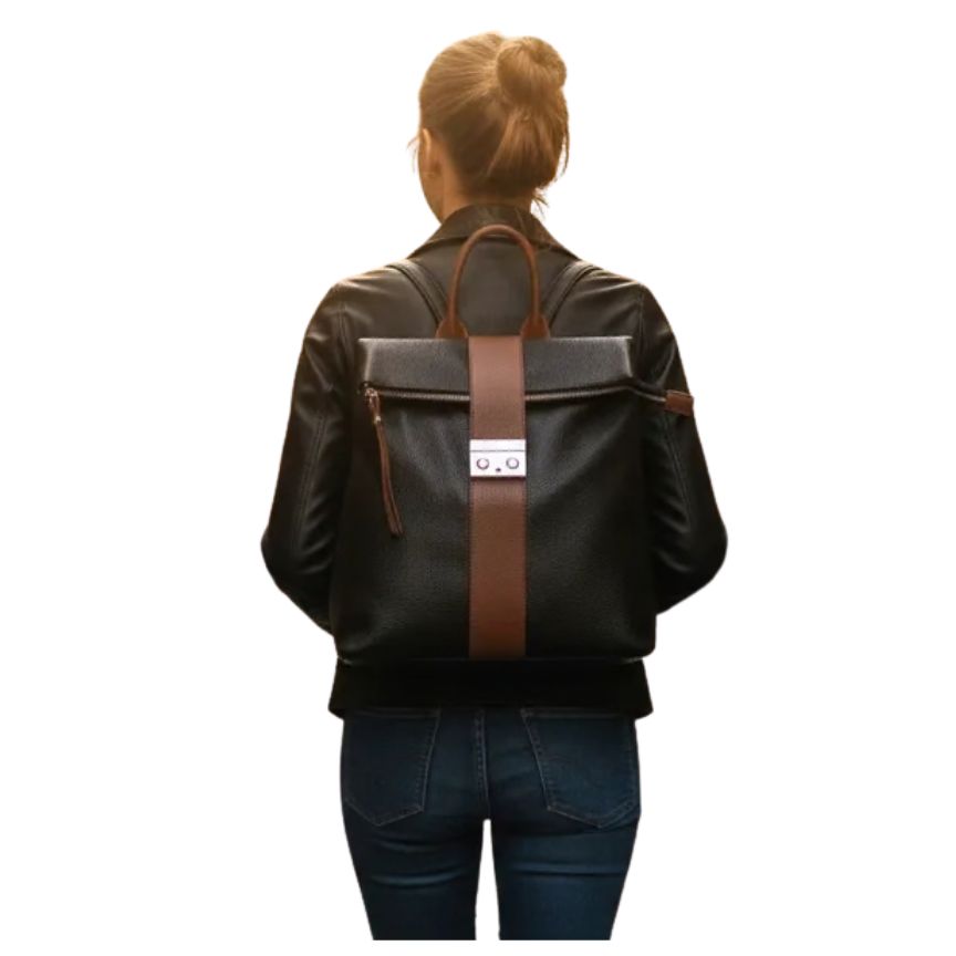 Lederrucksack - Erweiterbar & Modern mit Einzelfach, Seitentasche & Innentaschen