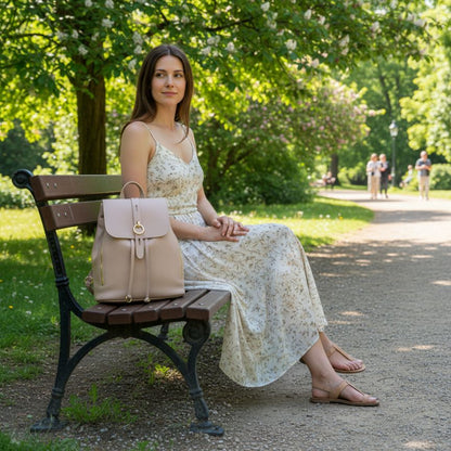 Eleganter Italienischer Damen Leder Fashion-Rucksack