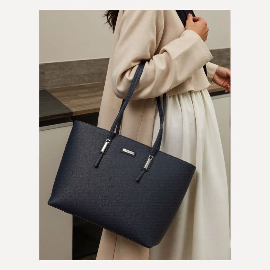 Elegante Damen Tote Bag - schwarz mittelgroße und businesstauglich