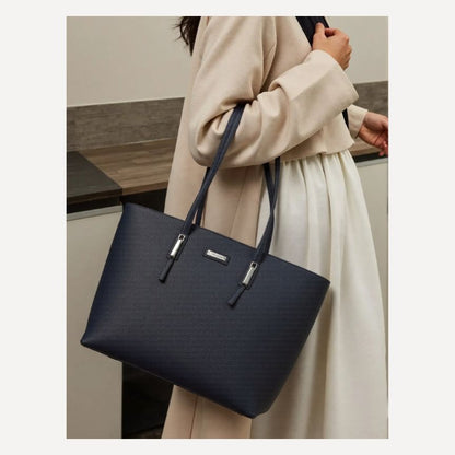 Elegante Damen Tote Bag - schwarz mittelgroße und businesstauglich