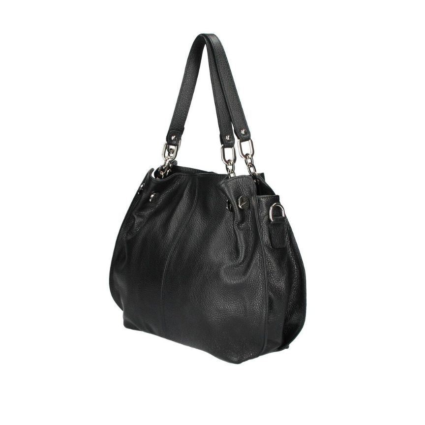 Mittelgroße Echtleder Henkeltasche aus Italien - elegant & funktionale Schultertasche