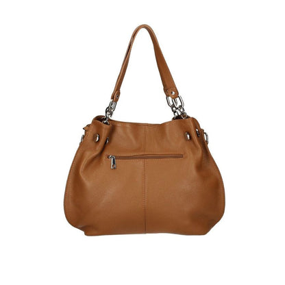 Mittelgroße Echtleder Henkeltasche aus Italien - elegant & funktionale Schultertasche