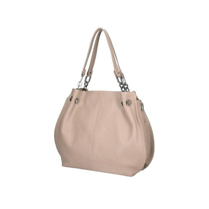 Mittelgroße Echtleder Henkeltasche aus Italien - elegant & funktionale Schultertasche