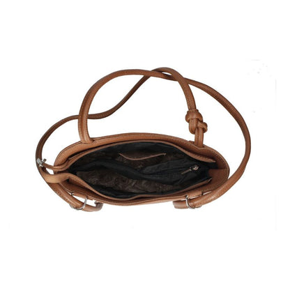 Mittelgroße Echtleder Henkeltasche mit Rucksackfunktion - edel & vielseitig