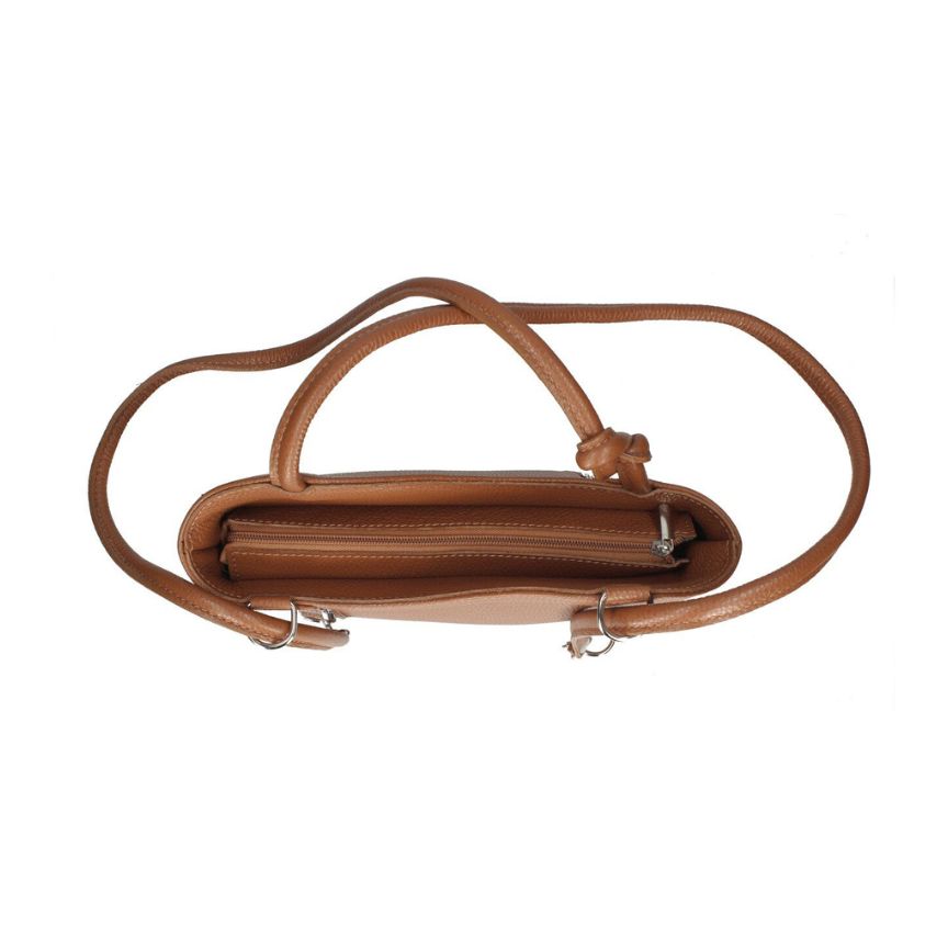 Mittelgroße Echtleder Henkeltasche mit Rucksackfunktion - edel & vielseitig