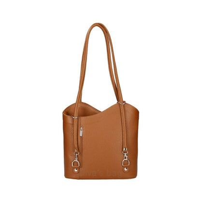 Mittelgroße Echtleder Henkeltasche mit Rucksackfunktion - edel & vielseitig