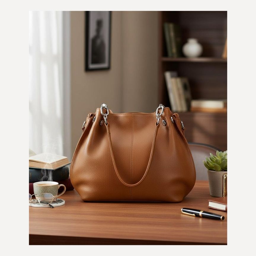 Mittelgroße Echtleder Hobo-Tasche "Magda" aus Italien - elegant & funktionale Schultertasche