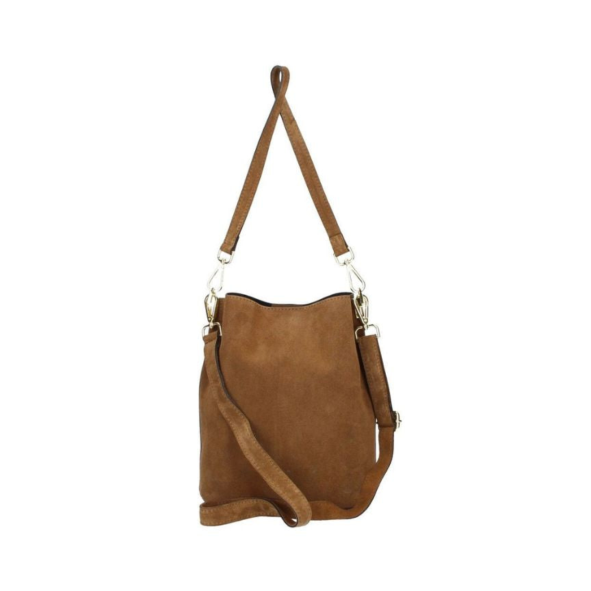 Mittelgroße Eimertasche aus feinem Wildleder - weich, edel & vielseitig