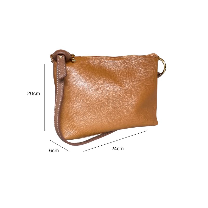 Mittelgroße Lederhandtasche Crossbody für Damen - alltagstauglich