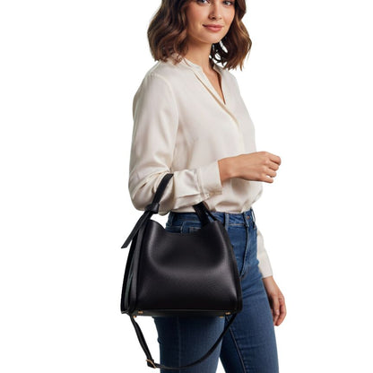 Josianne - Elegante Echtleder-Handtasche mit Griffen - stilvolle Henkeltasche