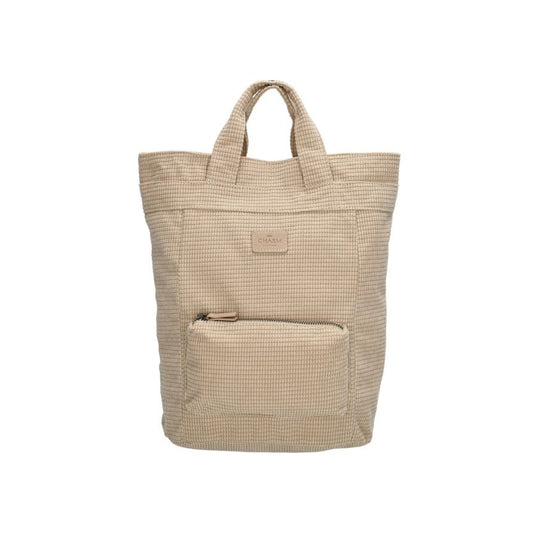 Mittelgroßer Damen Rucksack aus Cord mit Front- und Rückseitentasche