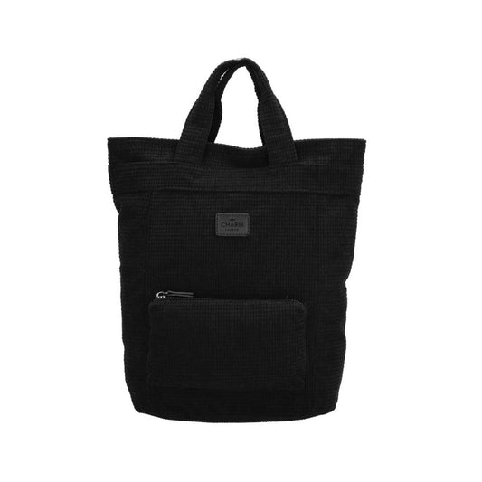 Mittelgroßer Damen Rucksack aus Cord mit Front- und Rückseitentasche