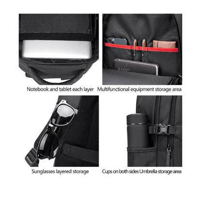 Mittelgroßer praktischer Unisex-Multifunktions-Rucksack mit Laptopfach