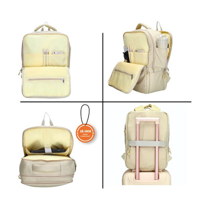 Mittelgroßer praktischer Damen-Multifunktions-Rucksack mit vielen Fächern