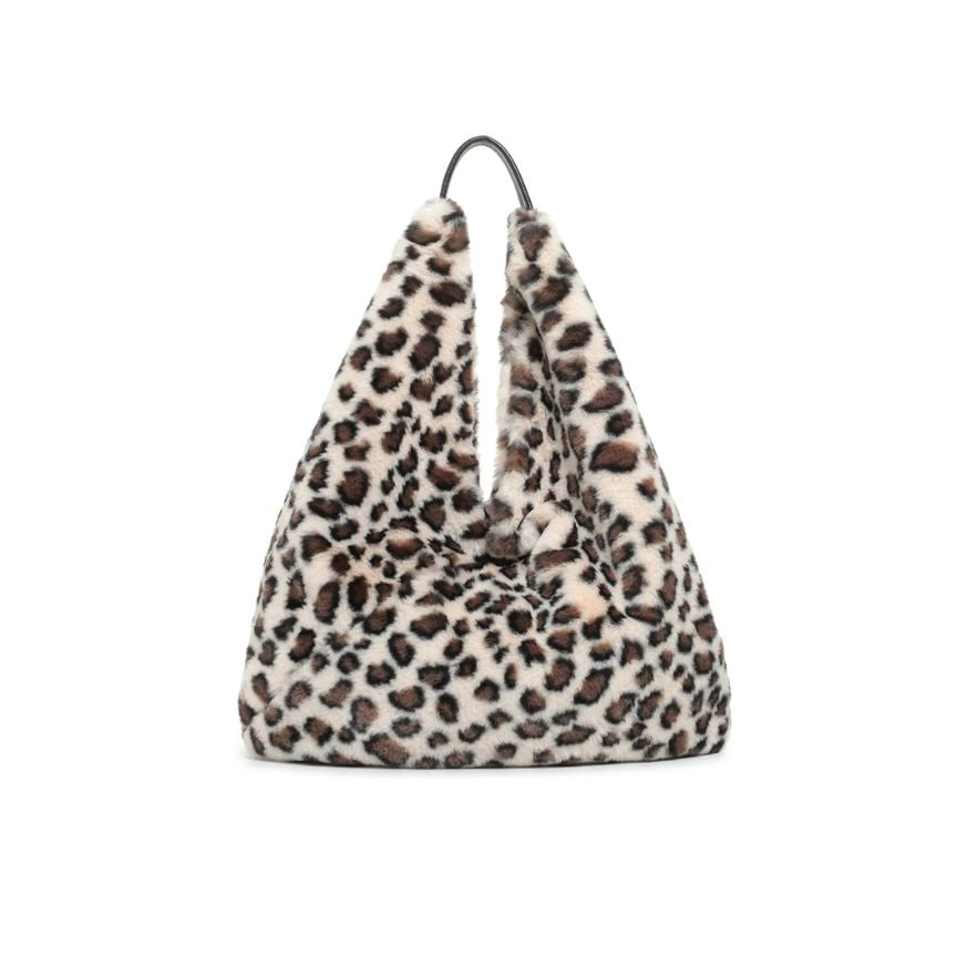 Moderne Damen Schultertasche aus Faux-Fur - weich, leicht und stilvoll