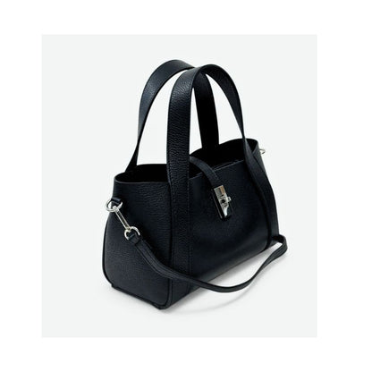 "Petra" - Edle Damenhandtasche aus Leder mit Henkeln, Schultergurt und Zusatztasche