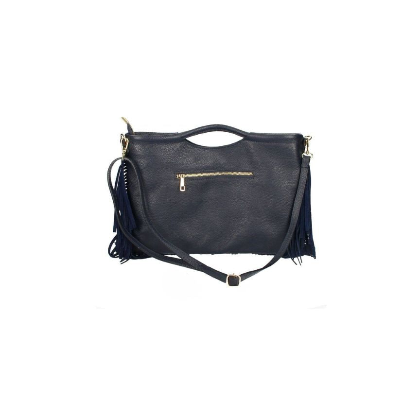 Rosanne - Boho Fransen-Clutch mit Schulterriemen