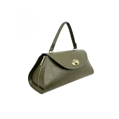 "Christell" - Elegante Lederhandtasche mit Henkel - stilvoll und eventtauglich
