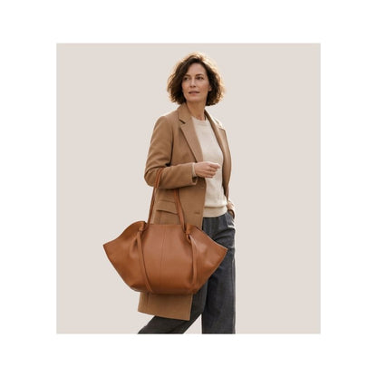 "Mathilda" - Stilvolle Damen-Leder-Tote Bag mit Oversize Silhouette