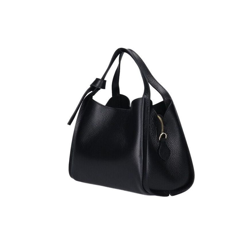 Josianne - Elegante Echtleder-Handtasche mit Griffen - stilvolle Henkeltasche
