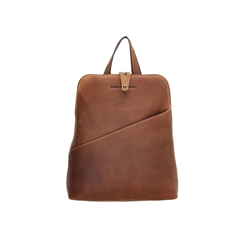 Moderner Lederrucksack mit Fronttasche - schlicht, elegant & praktisch