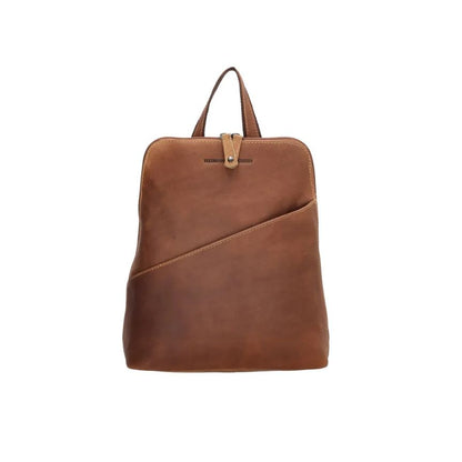 Moderner Lederrucksack mit Fronttasche - schlicht, elegant & praktisch