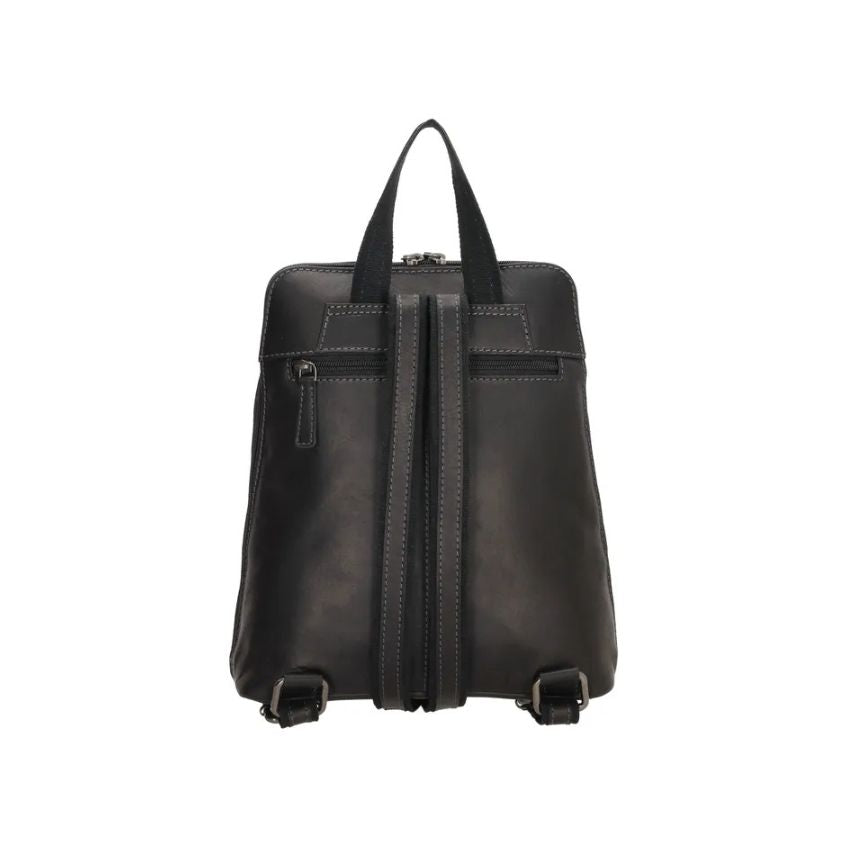 Moderner Lederrucksack mit Fronttasche - schlicht, elegant & praktisch
