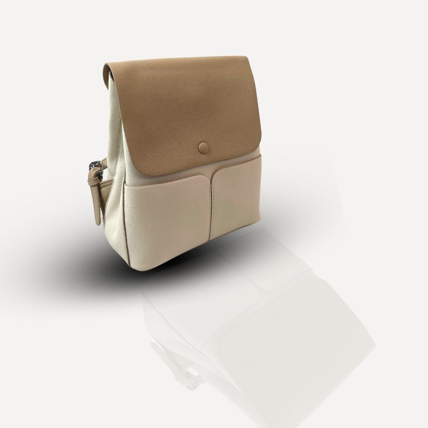 Moderner Damen Rucksack für Alltag - weiches Material, zwei Fächer