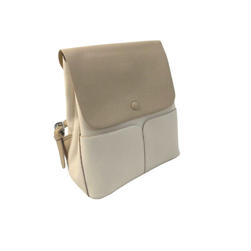 Moderner Damen Rucksack für Alltag - weiches Material, Fronttaschen