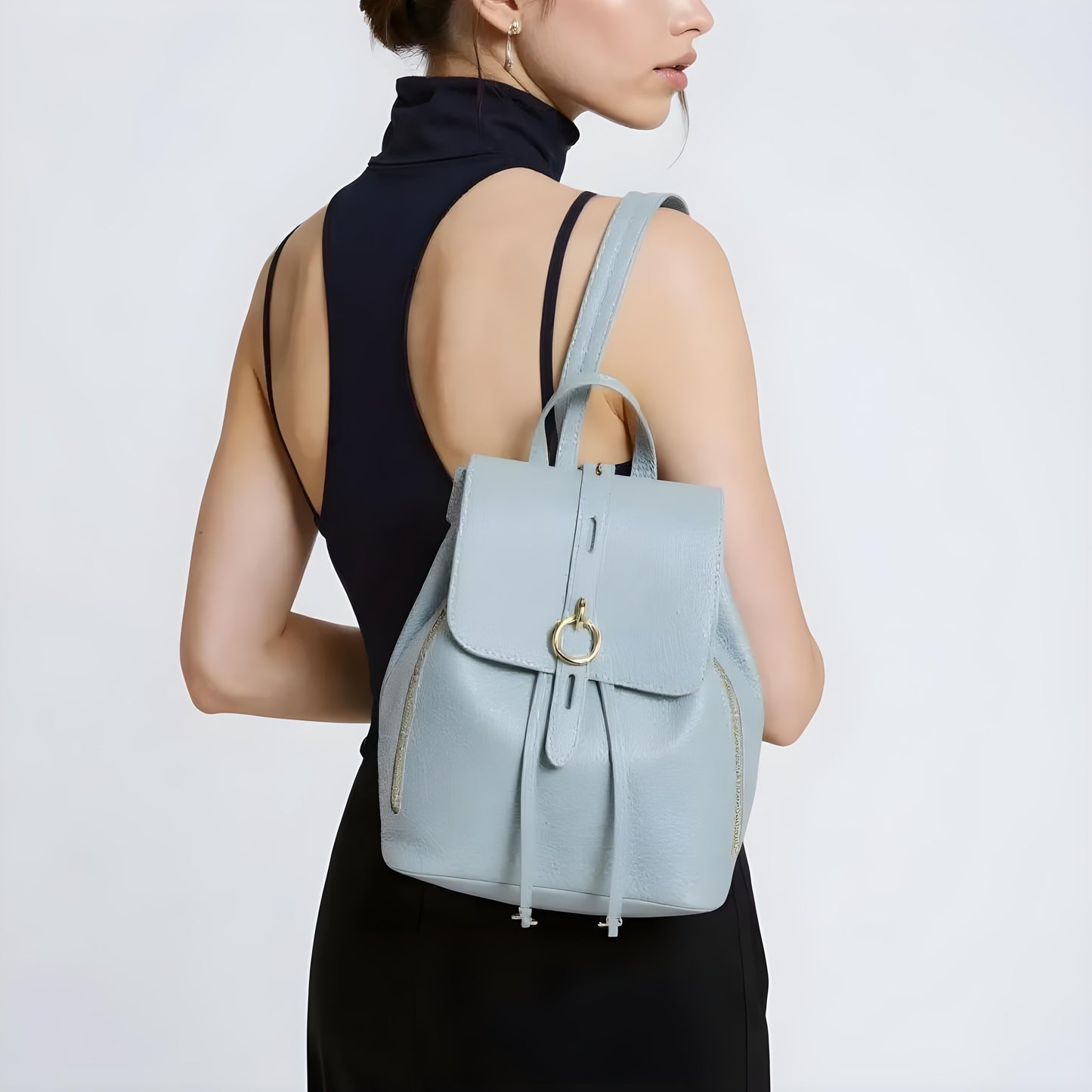 Luxuriöser Italienischer Damen Leder Fashion-Rucksack