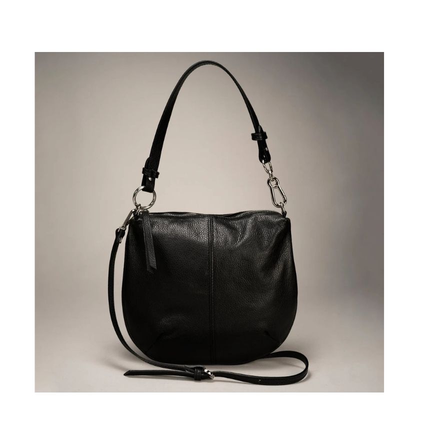 Schlichte Damen Handtasche aus Echtleder mit kurzem Henkel - elegant & modern