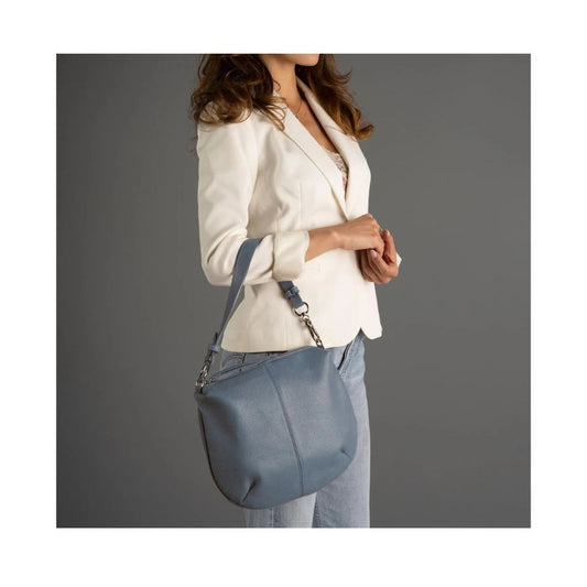 Schlichte Damen Handtasche aus Echtleder mit kurzem Henkel - elegant & modern