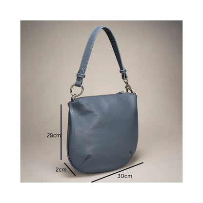 Schlichte Damen Handtasche aus Echtleder mit kurzem Henkel - elegant & modern