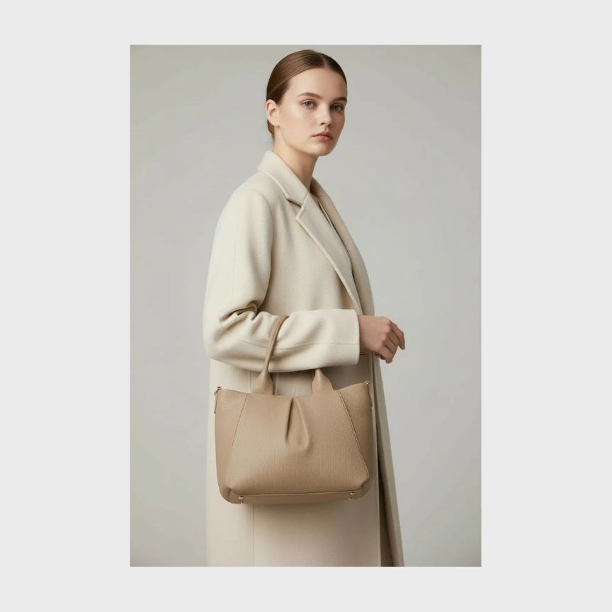 Schlichte Damen Henkeltasche mit komfortablen Tragehenkeln - Modern, elegant & stilvoll
