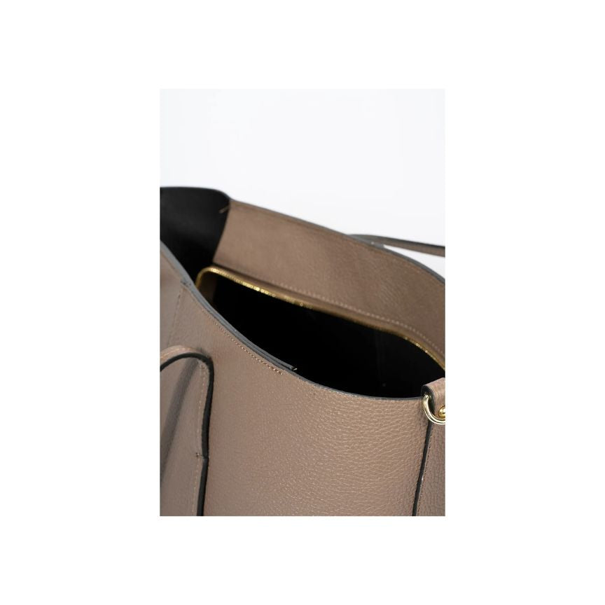 Schlichte Leder Shopper Tasche für Alltag & Business - Bestseller Einkaufstasche