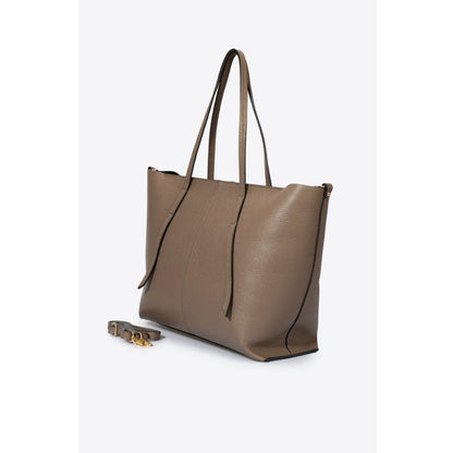 Schlichte Leder Shopper Tasche für Alltag & Business - Bestseller Einkaufstasche