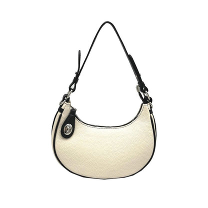 Schultertasche aus echtem Leder - klein, trendy aus Italien