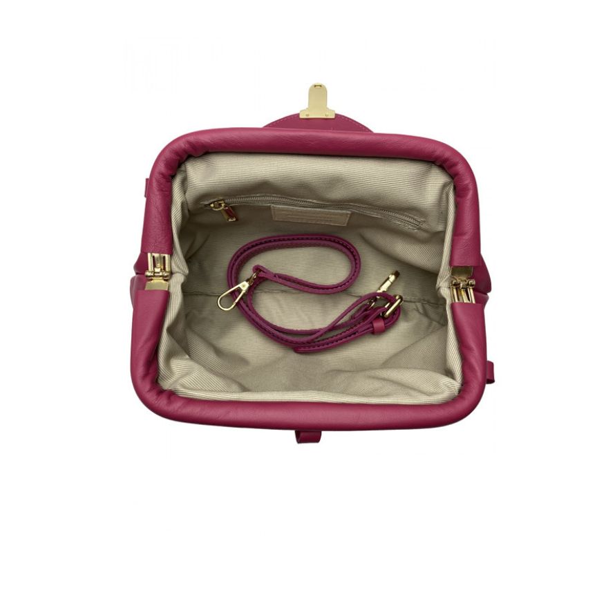 "Ruby" Damenhandtasche aus Echtleder - Schultertasche mit Schnallenverschluss