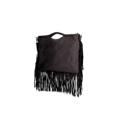Rosanne - Boho Fransen-Clutch mit Schulterriemen