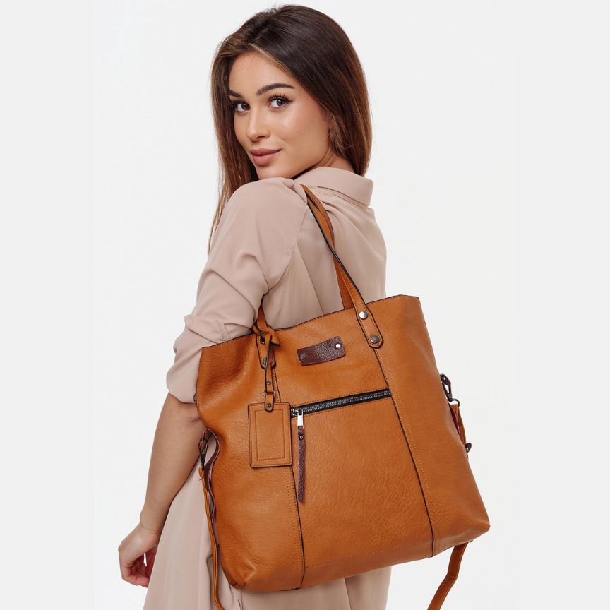 Damen Shopper Tasche mit Fronttasche - 2-Teiliges Set & Geräumig