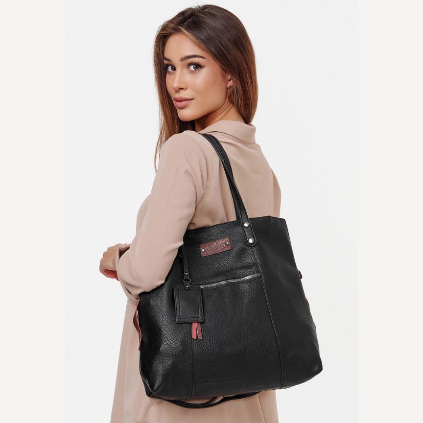 Damen Shopper Tasche mit Fronttasche - 2-Teiliges Set & Geräumig