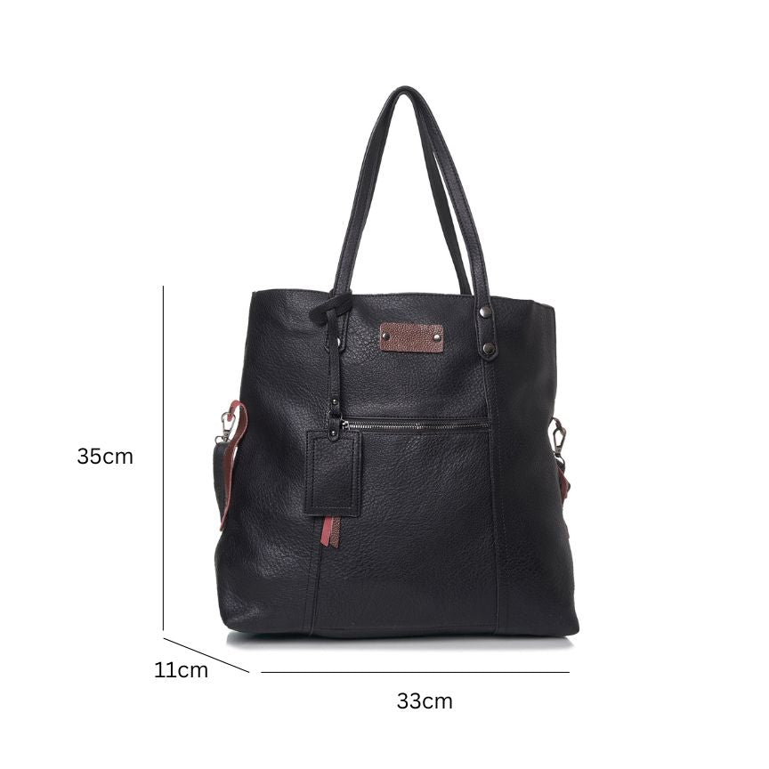 Damen Shopper Tasche mit Fronttasche - 2-Teiliges Set & Geräumig